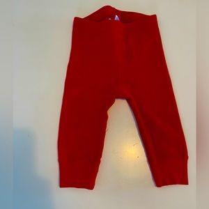 Hanna Anderson red ribbed leggings 6-12 months